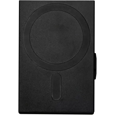 Magnetyczne etui na karty z ochroną RFID, wykonane z materiałów z certyfikatem RCS - Czarny (12452890)