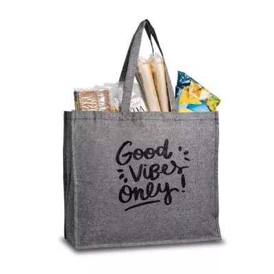 Torba bawełniana z recyklingu 190g/m2 - Czarny (IP31114911)