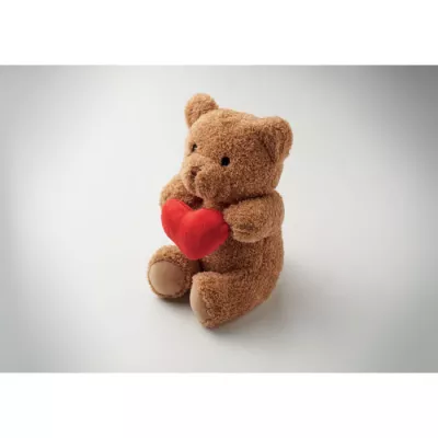 Miś pluszowy z sercem 23 cm SNUGGLE - Czerwony (MO2949-05)