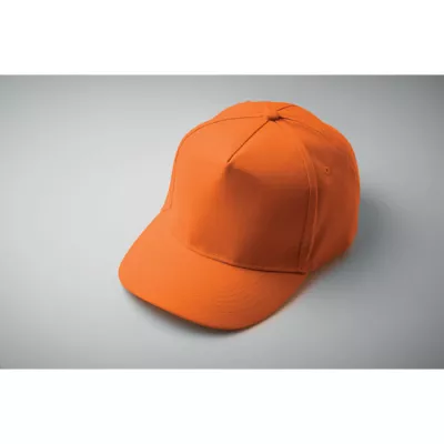 Czapka z daszkiem 5-panelowa z bawełny 180 g/m² SUNNY - Pomaranczowy (MO2345-10)