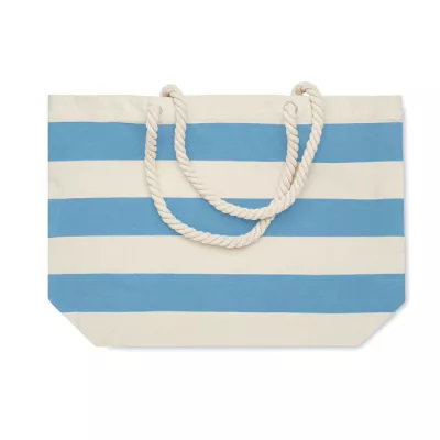 Torba plażowa bawełniana 220 g/m² HEAVEN STRIPE - Baby Blue (MO2126-66)