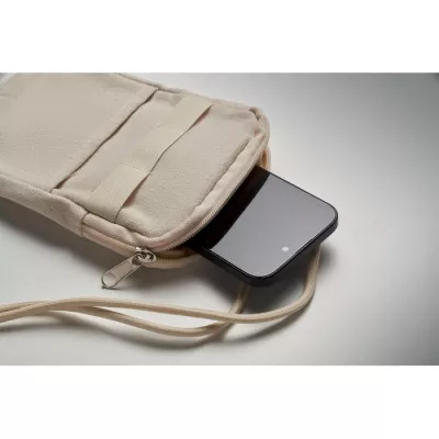Torebka na telefon z recyklingu 280 g/m² MOBIBOLSA - Bezowy (MO2519-13)
