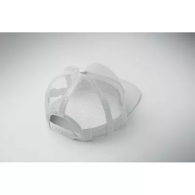Czapka z płaskim daszkiem 7-panelowa BEAD - Bialy (MO2866-06)