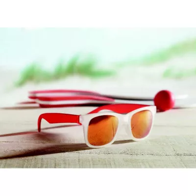 Okulary przeciwsłoneczne lustrzane UV400 AMERICA TOUCH - Czerwony (MO8652-05)