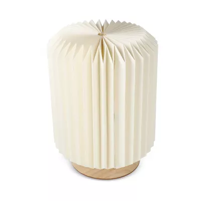 Coollux składana papierowa lampa LED Aurora na drewnianej podstawie, 22 cm - naturalny-t (LT40725-N0094)