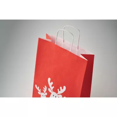 Torba świąteczna papierowa mała 90 g/m² BAO SMALL - Czerwony (CX1564-05)