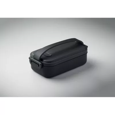 Lunchbox z PP z klamrami 800 ml SARNIE - Czarny (MO2941-03)