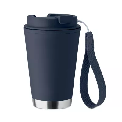 Kubek dwuścienny z PP z paskiem 300 ml TOPIZ - Francuski Granat (MO2596-85)