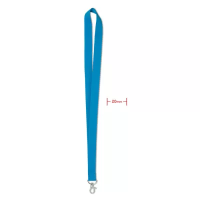 Smycz 20 mm z metalowym karabińczykiem SIMPLE LANY - Turkusowy (MO9058-12)