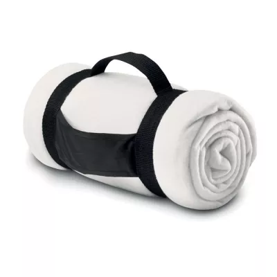Koc polarowy z rączką 120x150 cm 180 g/m² STAVENGER - Bialy (MO7245-06)