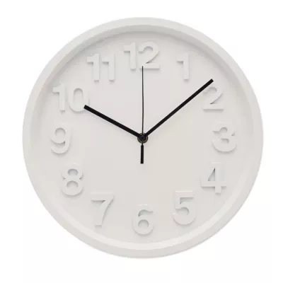 Zegar ścienny z cichym mechanizmem 30 cm MURO - Bialy (MO2851-06)
