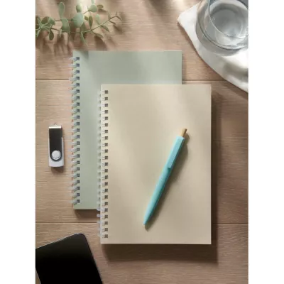 Notes A5 na spirali 80 kartek w linię RECARNOTE - Bezowy (MO2523-13)