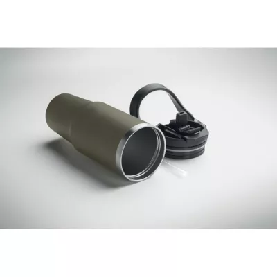 Kubek termiczny ze słomką ze stali 850 ml SUMA HAND - Ciemnozielony (MO2561-60)