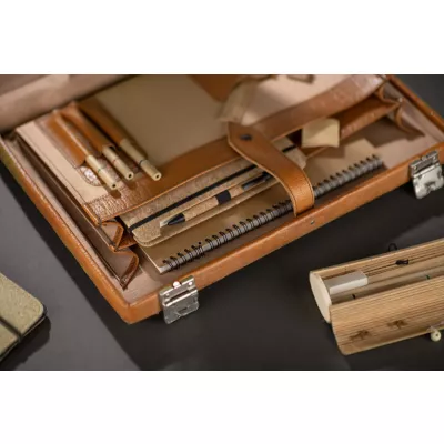 Notes z okładką z naturalnego korka SKRIP A5 - beżowy (18227-17)