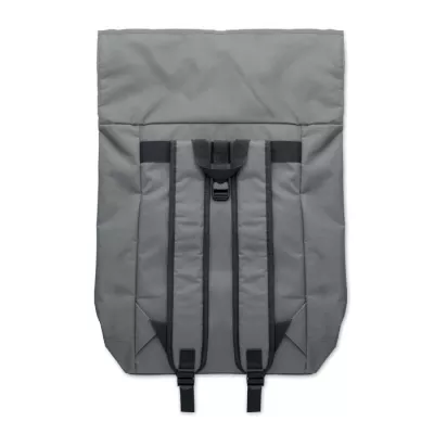 Plecak rolltop na laptop 15" z poliestru 600D IREA - Kamienny Szary (MO2170-15)