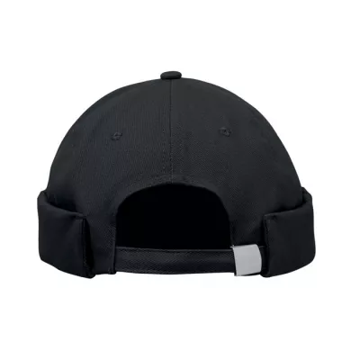 Czapka docker ze szczotkowanej bawełny 260 g/m² DOCK - Czarny (MO2923-03)