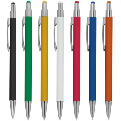 Długopis metalowy touch pen soft touch PAULA - biały (1096406)