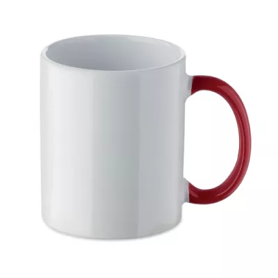 Kubek ceramiczny świąteczny 300 ml FESTIMUG - Bialy/Czerwony (CX1571-35)