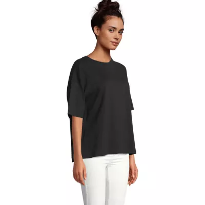 Koszulka damska oversize 180 g/m² Sol's BOXY WOMEN - Deep Black (S03807-DB)