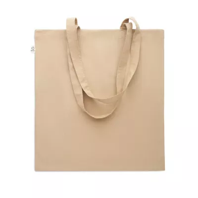 Torba z bawełny z recyklingu 140 g/m² VIVEKA COLOUR - Khaki (MO2302-39)