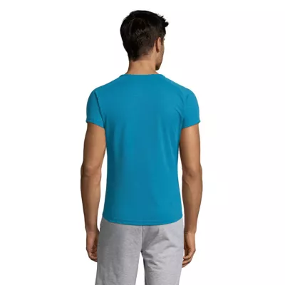 Koszulka sportowa męska raglan 140 g/m² Sol's SPORTY - Aqua (S11939-AQ)