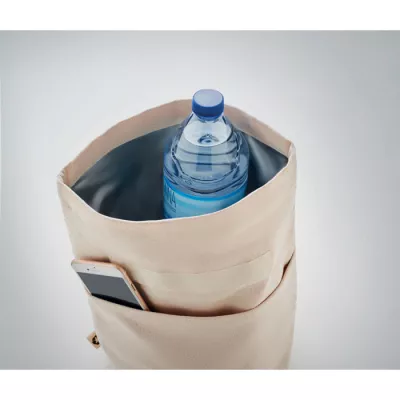 Torba termiczna na lunch z bawełny z recyklingu RECOBA - Bezowy (MO6751-13)