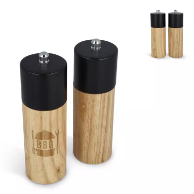 Zestaw drewnianych młynków do soli i pieprzu InSideOut - czarny (LT57209-N0002)