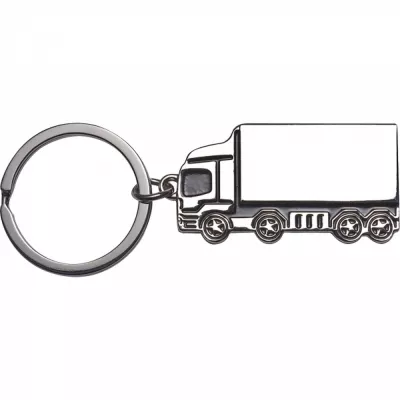 Brelok metalowy samochód PAULINA - szary (9788107)