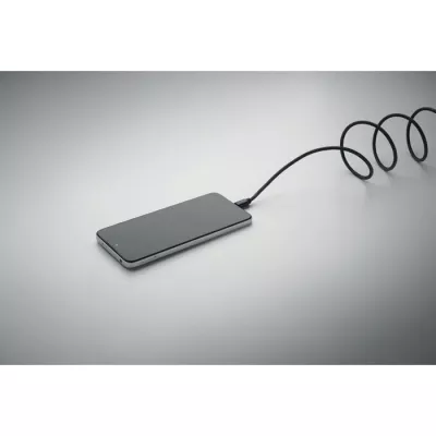 Kabel magnetyczny pleciony USB-C 60W z RPET BRAID - Bialy/Czarny (MO2778-33)
