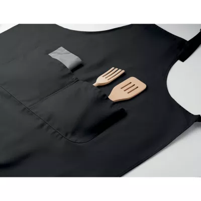 Fartuch kuchenny z polibawełny 240 g/m² GALA - Czarny (MO2349-03)