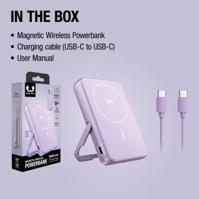 Fresh 'n Rebel Powerbank bezprzewodowy 10000 mAh kompatybilny z MagSafe - liliowy (LT49745-N0071)