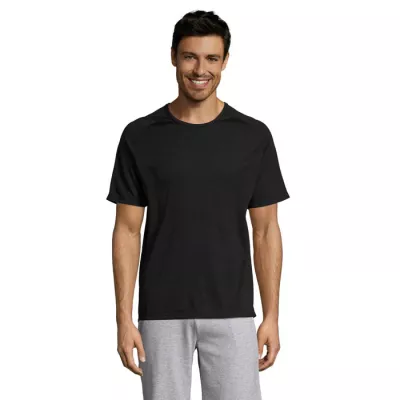 Koszulka sportowa męska raglan 140 g/m² Sol's SPORTY - Czarny (S11939-BK)