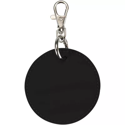 Resi Plus brelok z okrągłą zawieszką z recyklingowanego materiału z certyfikatem GRS  - Czarny (13014090)
