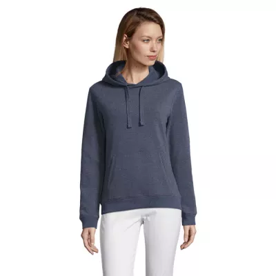 Bluza damska z kapturem 280 g/m² Sol's SPENCER WOMEN - Melanż Denim (S03103-HD)