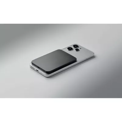 Powerbank magnetyczny ultracienki 5000 mAh SLIMVOLT - Czarny (MO3178-03)