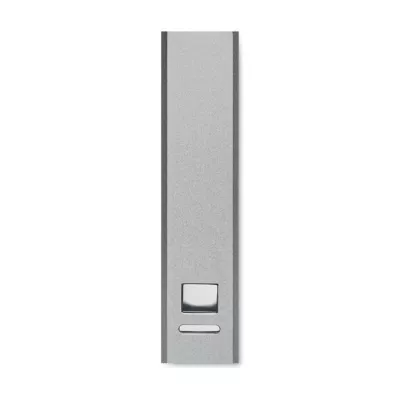 Powerbank 2600 mAh z aluminium z recyklingu POWERALUC - Srebrny Mat (MO2374-16)