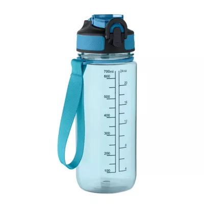 Butelka sportowa motywacyjna z RPET 700 ml ENKEL - Przezroczysty Blekitny (MO2792-52)