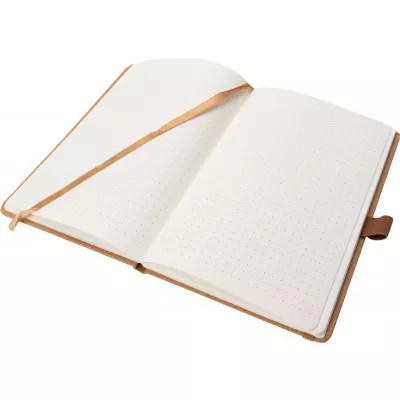 Notatnik A5 w kropki z papieru z recyklingu AGNESE - brązowy (2179901)