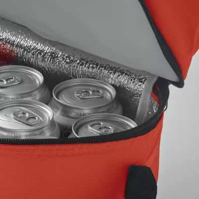 Torba termiczna z 2 przegrodami z poliestru 600D CASEY - Czerwony (MO8949-05)