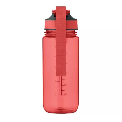 Butelka sportowa motywacyjna z RPET 700 ml ENKEL - Przezroczysty Czerwony (MO2792-25)