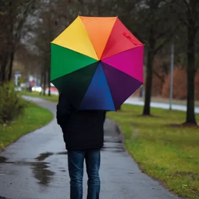 Parasol automatyczny Ø105 cm SARAJEVO - wielokolorowy (5137mc)