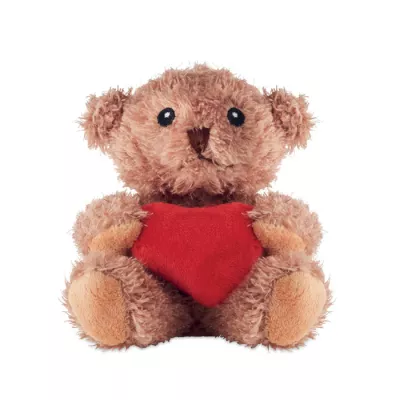 Miś pluszowy z sercem CUDDLE - Czerwony (MO2802-05)