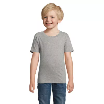 Koszulka dziecięca organiczna Sol's PIONEER KIDS - Szary Melanż (S03578-GM)
