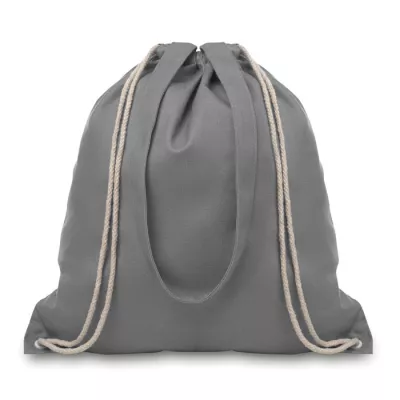 Torba płócienna barwiona ze sznurkiem 220 g/m² MOIRA - Szary (MO9041-07)
