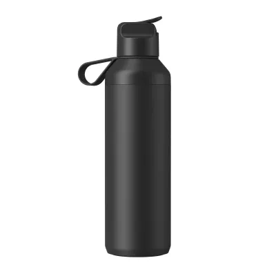 Bidon Ocean Bottle Peak GO 710 ml z recyklingowanej stali nierdzewnej - Obsidian Black (10094090)