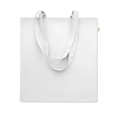 Torba z bawełny z recyklingu 140 g/m² VIVEKA COLOUR - Bialy (MO2302-06)