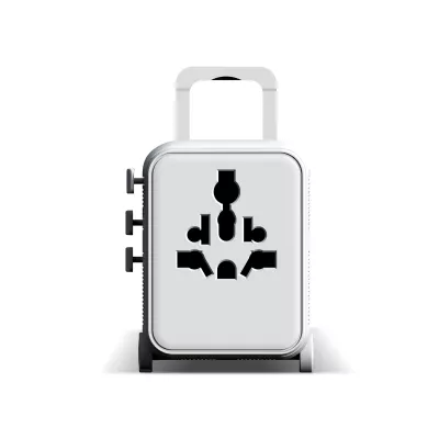 Wózek podróżny Xoopar Luggie GaN z adapterem podróżnym - biały (LT41033-N0001)