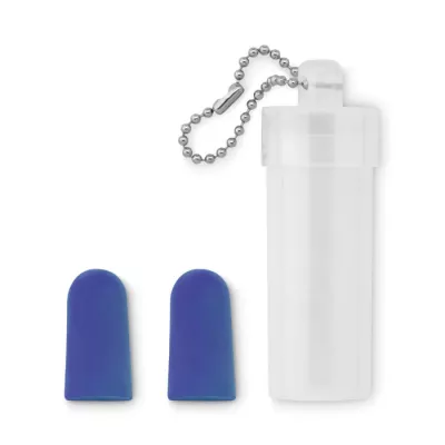 Zatyczki do uszu w plastikowej tubie BUDS TO GO - Niebieski (MO9501-04)