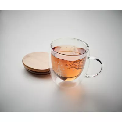 Kubek szklany dwuścienny 220 ml SIAN - Przezroczysty (CX1524-22)