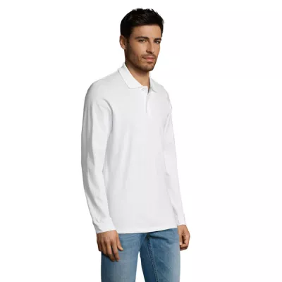 Polo męskie 180 g/m² Sol's PERFECT LSL MEN - Bialy (S02087-WH)